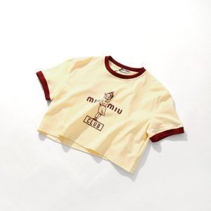 Miu Miu Crop Cream top tee T-shirt SOLD OUT